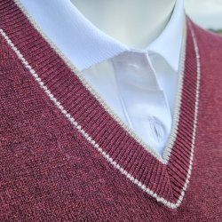 Merino stipe unlined pullover