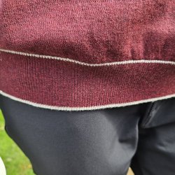 Merino stipe unlined pullover