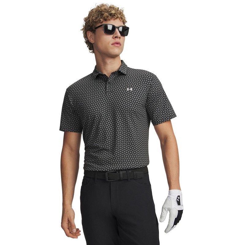 UA T2G Print Polo-Diagonal Heartbeat