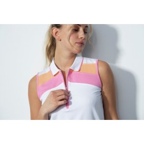 Melton sleeveless polo